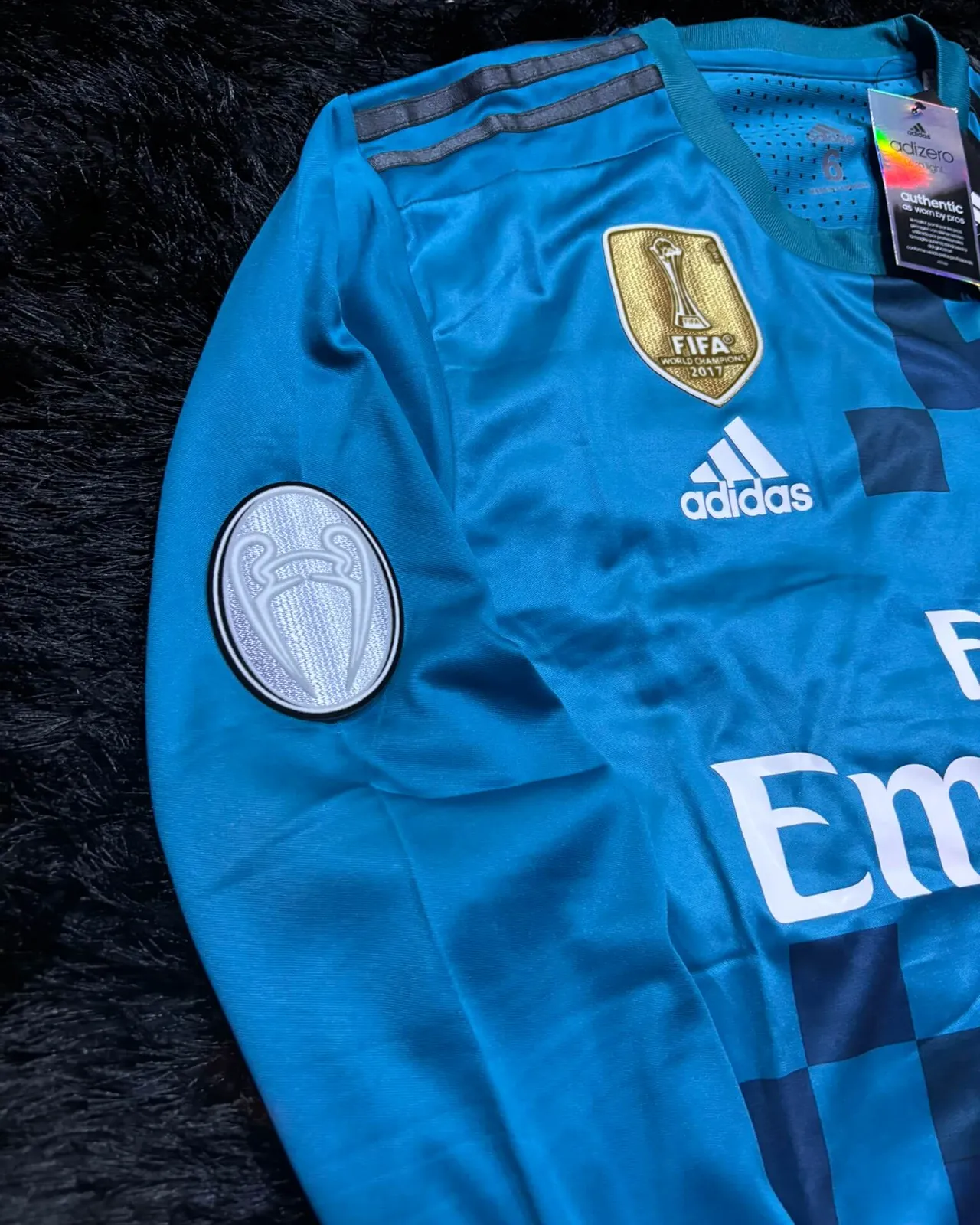 REAL MADRID LONGSLEEVE AWAY KIT 17/18 UCL VERSION