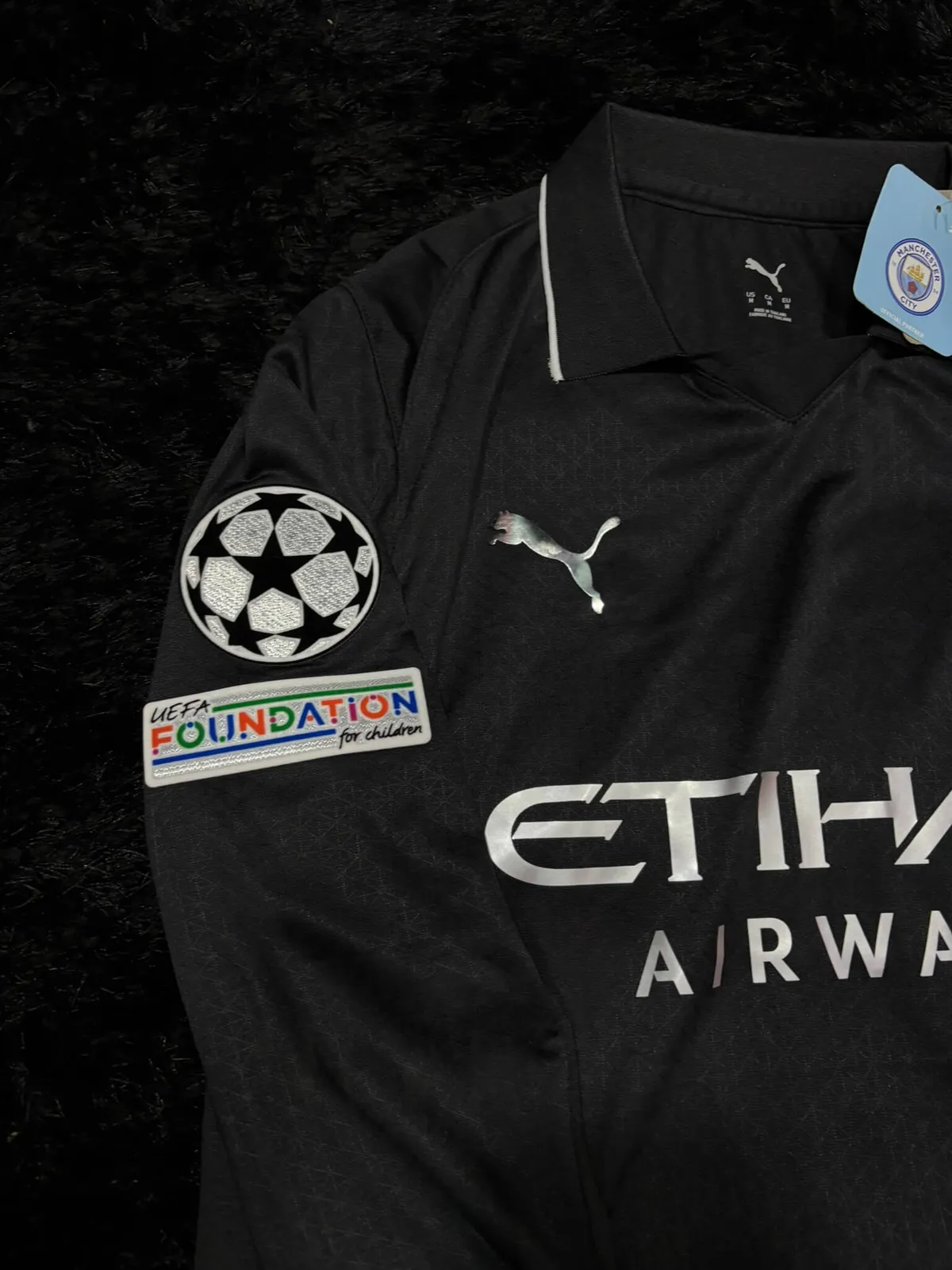 MANCHESTER CITY LONGSLEEVE AWAY KIT 25/26 UCL VERSION