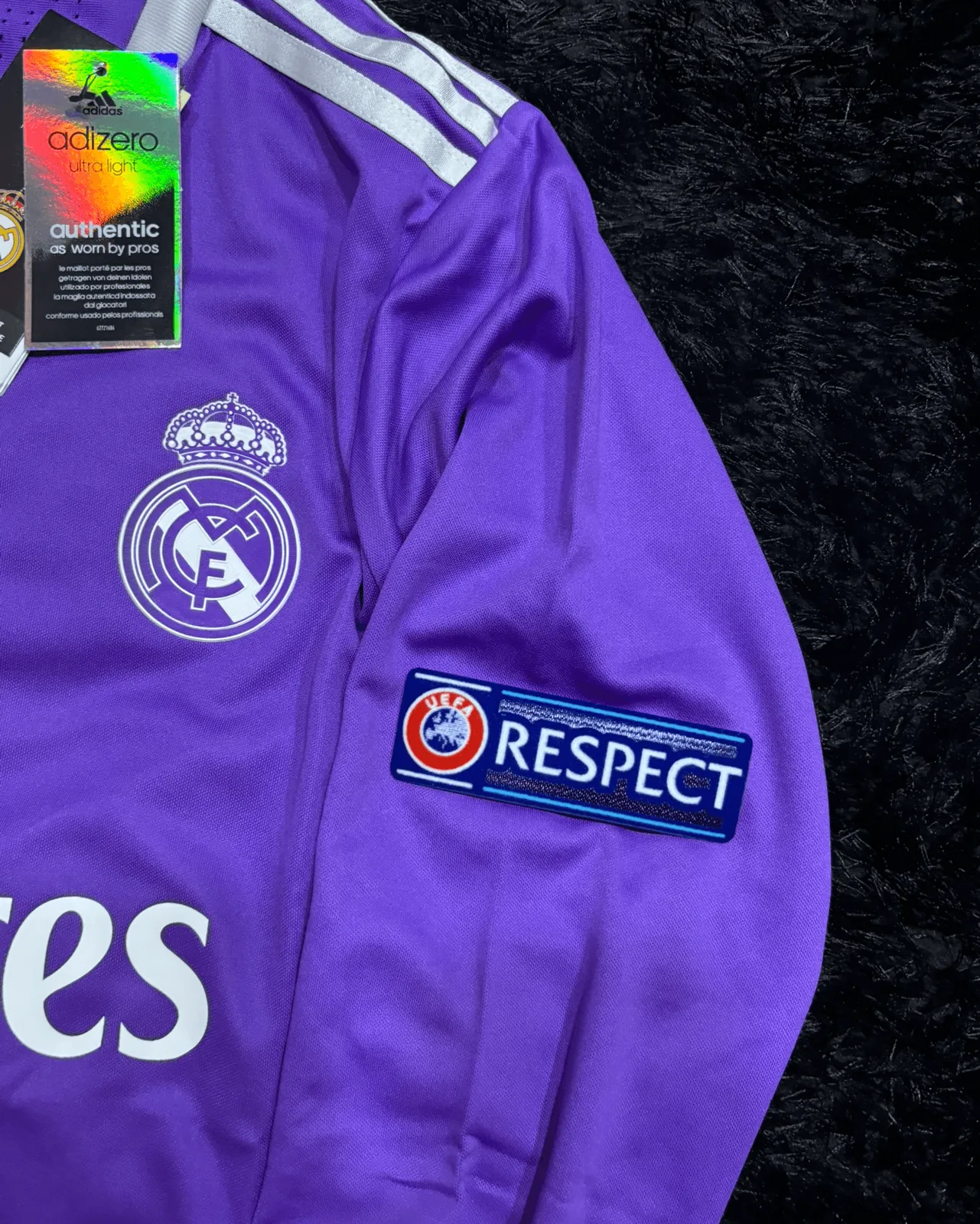 REAL MADRID LONGSLEEVE AWAY KIT 16/17 UCL VERSION