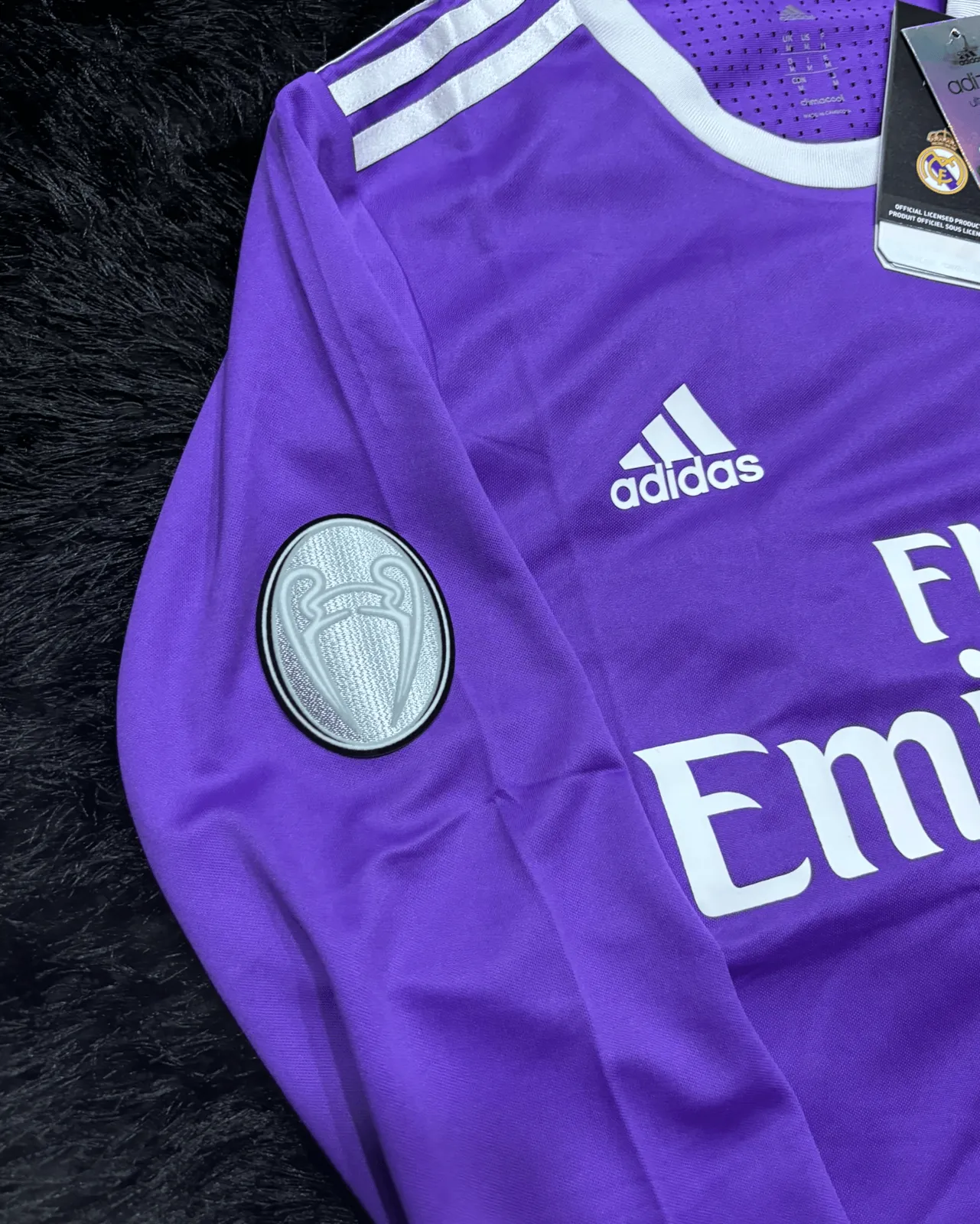 REAL MADRID LONGSLEEVE AWAY KIT 16/17 UCL VERSION
